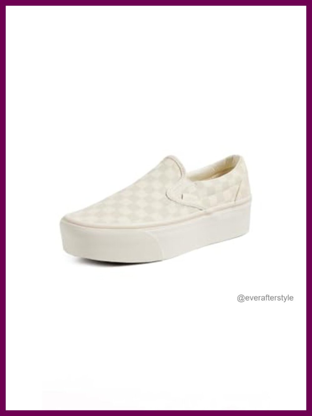 Vans Ward Slip-On Sneaker Platform Rubber Sole Casual Checkered
